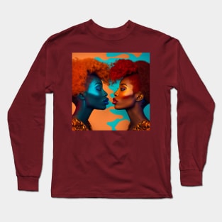 Two women facing each other Long Sleeve T-Shirt